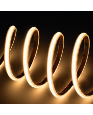 STRISCIA LED COB 220V 16W/M IP65 LUCE CALDA 3000K PREZZO PER BOBINA DA 50MT.