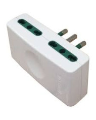 ADATTATORE QUADRUPLO SP.16A - 4PR. 10/16A BIANCO