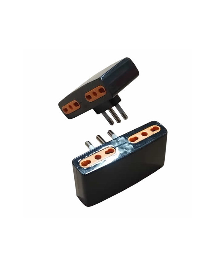 ADATTATORE QUADRUPLO SP.16A - 4PR. 10/16A NERO 1PZ