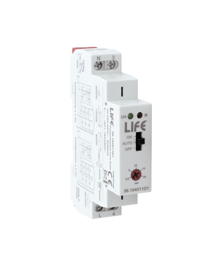 TEMPORIZZATORE LUCE SCALE 1DIN 16A 250V