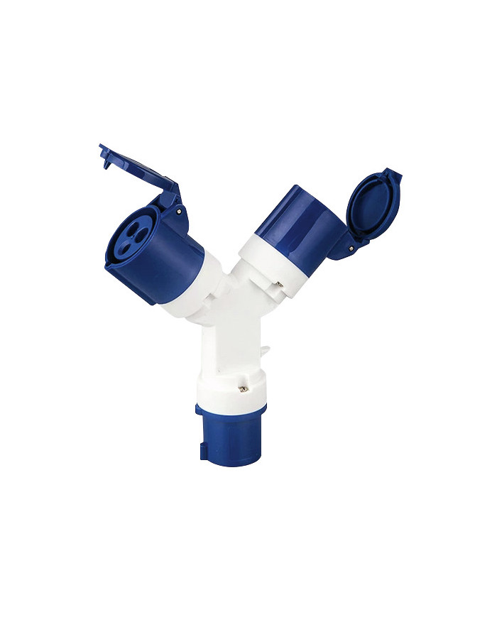 ADATTATORE INDUSTRIALE 2 USCITE IP67-SPINA 16A