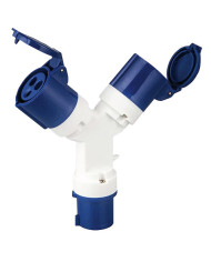 ADATTATORE INDUSTRIALE 2 USCITE IP67-SPINA 16A 250V