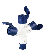 ADATTATORE INDUSTRIALE 3 USCITE IP67-SPINA 16A 250V