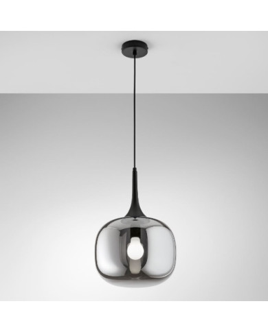 LAMPADARIO A SOSPENSIONE JAIPUR FUME E NERA 1E27