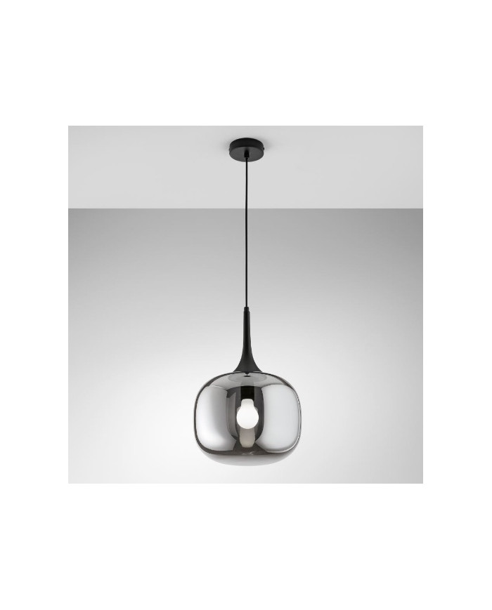 LAMPADARIO A SOSPENSIONE JAIPUR FUME E NERA 1E27