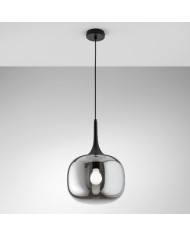 LAMPADARIO A SOSPENSIONE JAIPUR FUME' E NERA 1E27