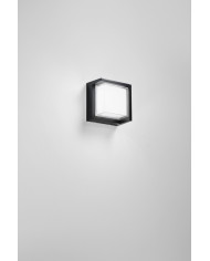 APPLIQUE LED DA PARETE QUADRATO NERO 15W 1880LM 3000/4200/6500K 16X16X10CM