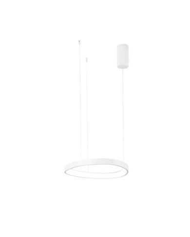 LAMPADARIO A SOSPENSIONE IN ALLUMINIO BIANCO 40W