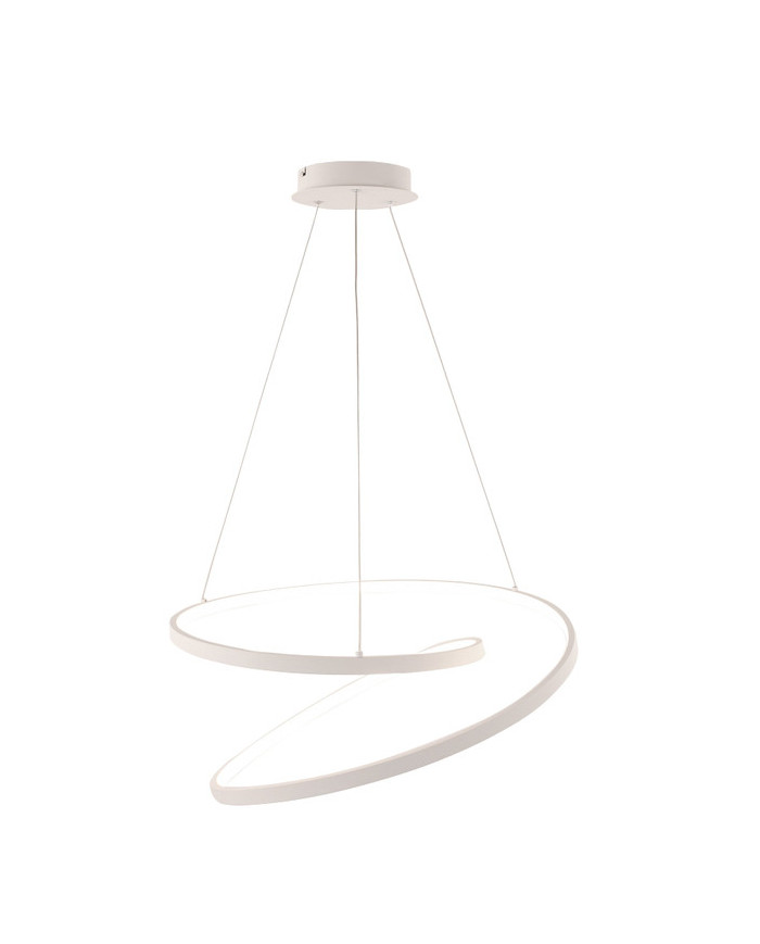 LAMPADARIO A SOSPENSIONE IN ALLUMINIO BIANCO 30W