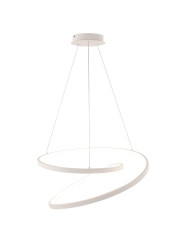 LAMPADARIO A SOSPENSIONE IN ALLUMINIO BIANCO 30W 4000LM CCT 40X6,5X150CM