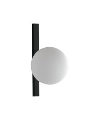APPLIQUE A LED DA PARETE NERO/OPALE 1XE14
