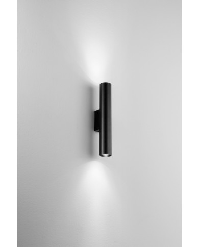 APPLIQUE DA PARETE A LED NERO IN ACCIAIO 2XGU10