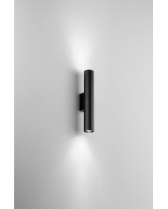 APPLIQUE DA PARETE A LED NERO IN ACCIAIO 2XGU10