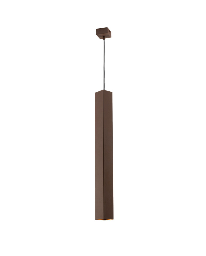 LAMPADARIO A SOSPENSIONE QUADRATO CORTEN 1XGU10