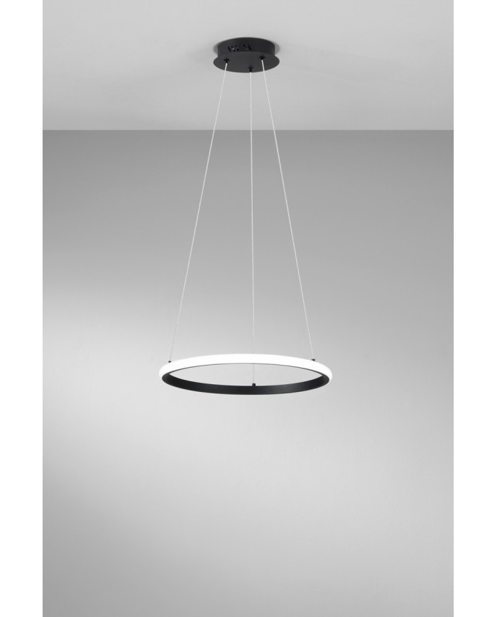 LAMPADARIO A SOSPENSIONE NERO 20W 2200LM CCT