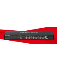SWITCH DI RETE 24 PORTE 10/100MBPS+2 PORTE GIGABIT CON POE+ A 24 PORTE
