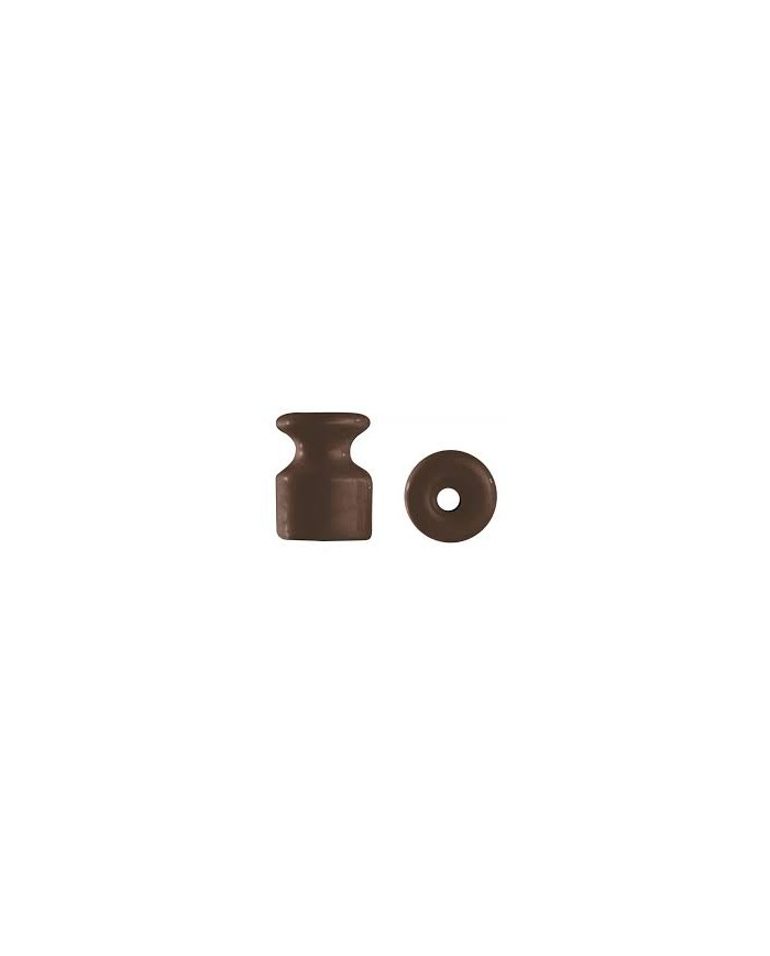ISOLATORE CERAMICO D.19MM MARRONE
