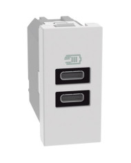 CONNETTORE USB SERIE MATIX CON 2 PORTE TIPO C 15W