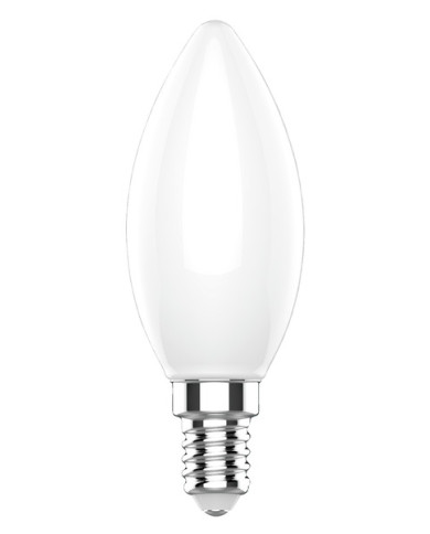 LAMPADA A LED CANDELA C35 FILAMENTO MILKY 6,5W E14