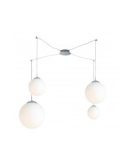 LAMPADARIO A SOSPENSIONE CITY BIANCA 4XE27 250CM