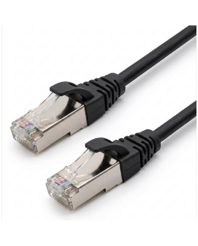 CAVO PATCH DI RETE S/FTP CAT.6A RJ45 0.5MT NERO