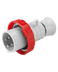 SPINA MOBILE DIRITTA HP 3P+T 16A 380 415V ROSSO 6H IP66/IP67/IP68/IP69 CABLAGGIO A VITE