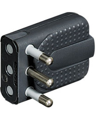 SPINA ELETTRICA A PIPA 16A 2P+T NERO