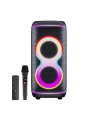 CASSA BLUETOOTH 100W FUNZIONE LUCE E 2 WOOFER 6,5" USB MICRO SD E AUX