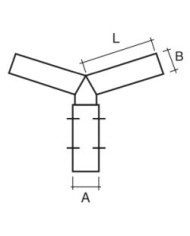 TRAVERSA ZINCATA DOPPIA CON INNESTO PALO D.70 MM