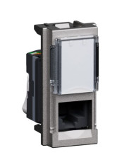 CONNETTORE RJ45 CAT5E TIPO TOOLLESS 1 MODULO LIVING NOW STEEL