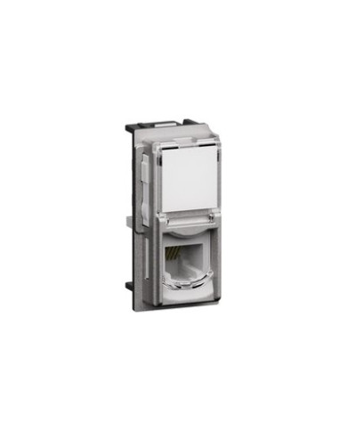 CONNETTORE RJ11 1 MODULO STEEL LIVING NOW