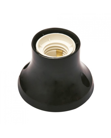 PORTALAMPADA PER LAMPADA E27 DA PARETE NERO