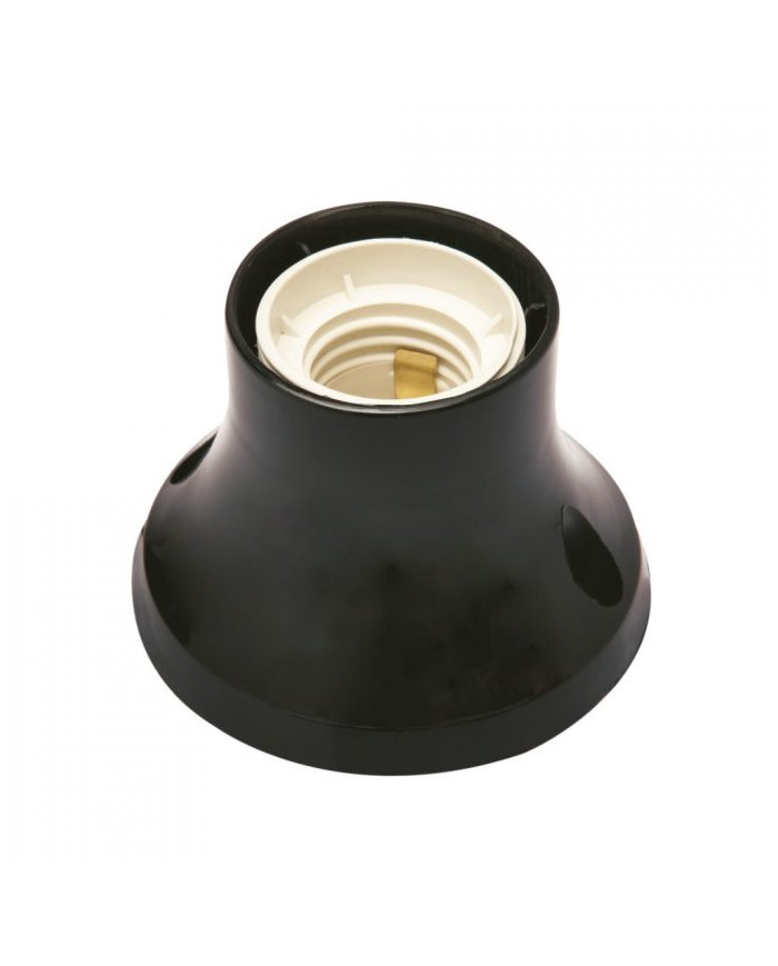PORTALAMPADA PER LAMPADA E27 DA PARETE NERO