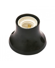 PORTALAMPADA PER LAMPADA E27 DA PARETE NERO