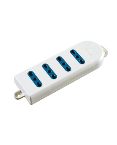 MULTIPRESA 4 PRESE 10/16A 2P+T BIANCO