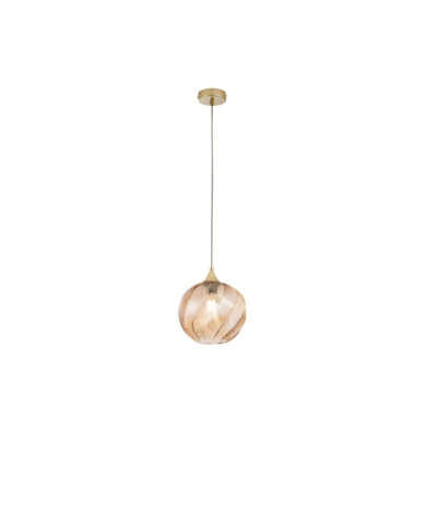 SOSPENSIONE MAJESTY AMBRA IN VETRO 1 PUNTO LUCE