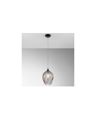 LAMPADA A SOSPENSIONE MAJESTY GRIGIO IN VETRO