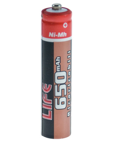 MINISTILO RICARICABILE 650 MAH NI-MH BL 2PZ LIFE