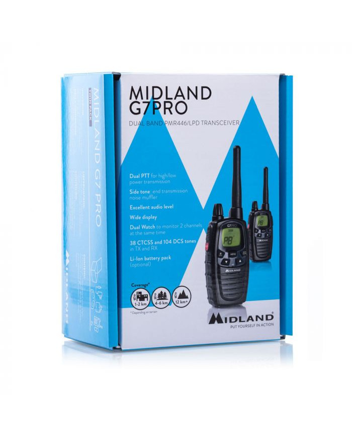 RICETRASMETTITORE PORTATILE G7 PRO BIBANDA PMR446/