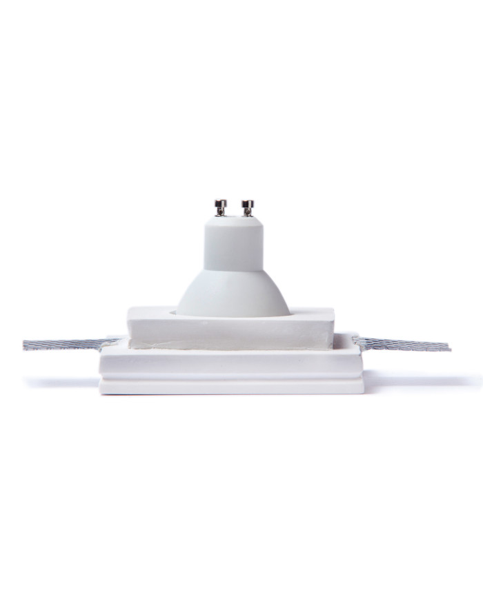 FARETTO IN GESSO DA INCASSO QUADRATO BASSO 9,5X9,5