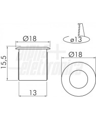 FARETTO LED DA INCASSO 0,3W 12V BIANCO CALDO