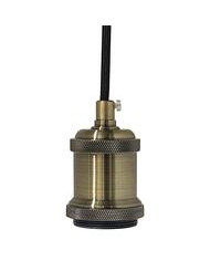 PENDANT IN METALLO CON GHIERA E27 100W BRONZO