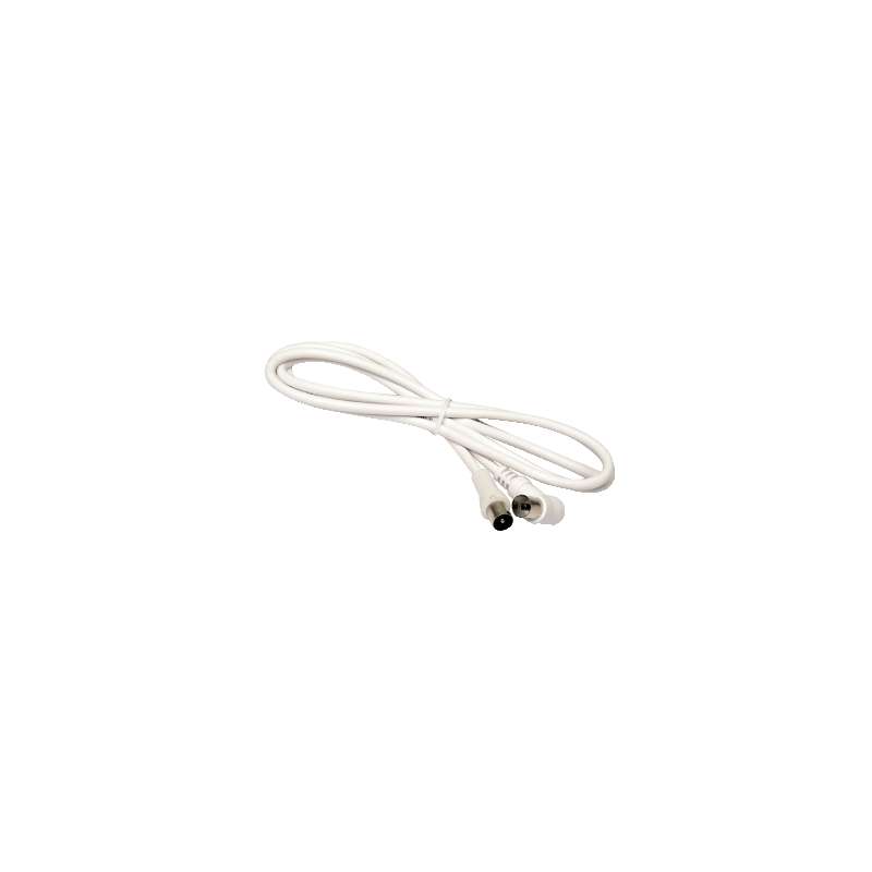 CAVO ANTENNA TV SPINA/PRESA 90° 3 MT BIANCO