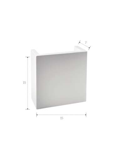 APPLIQUE IN GESSO A PARETE BIDIREZIONALE CM. 15X15