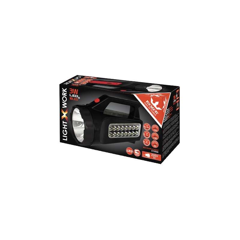 FARO LED 3W RICARICABILE