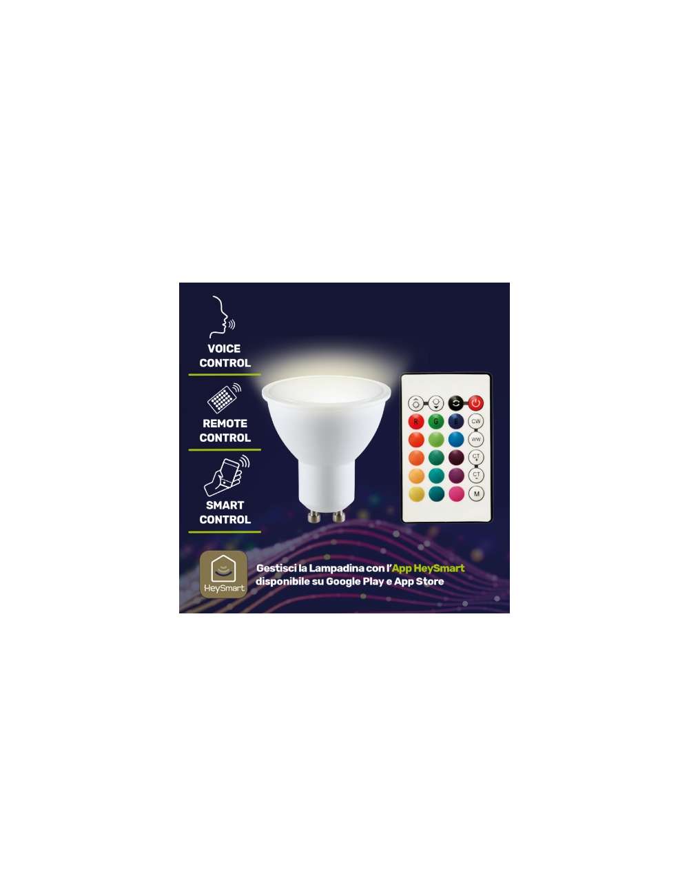 FARETO GU10 SMART WIFI LED 5,5W RGB