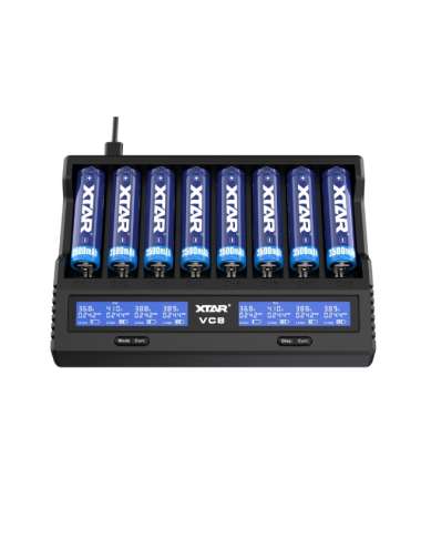 CARICA BATTERIA XTAR VC8 LI-ION / NICD / NIMH