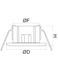 FARETTO TONDO DA INCASSO FISSO IN FERRO