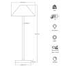 LAMPADA DA TAVOLO IN ALLUMINIO A BATTERIA 3W NERA