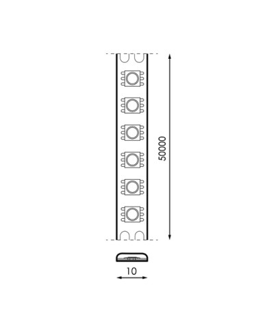 STRISCIA LED 24V 14W/M IP20 5MT 6000K L.FREDDA